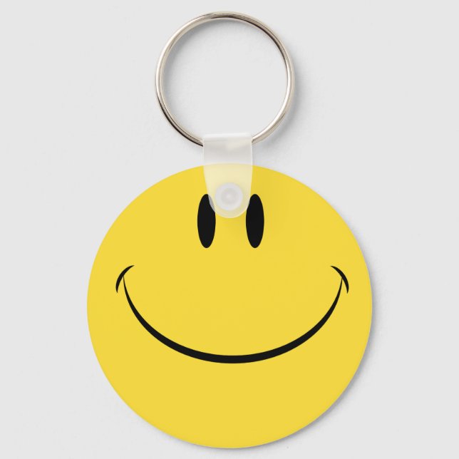 Llavero Que tengas un buen día retro feliz cara keychain (Anverso)