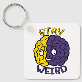 Llavero Quédese raro - Face Brain