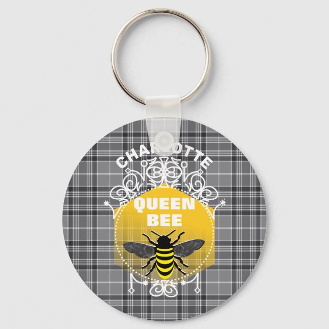 Llavero Queen Bee Funny Cute Girly Personalizado (Anverso)