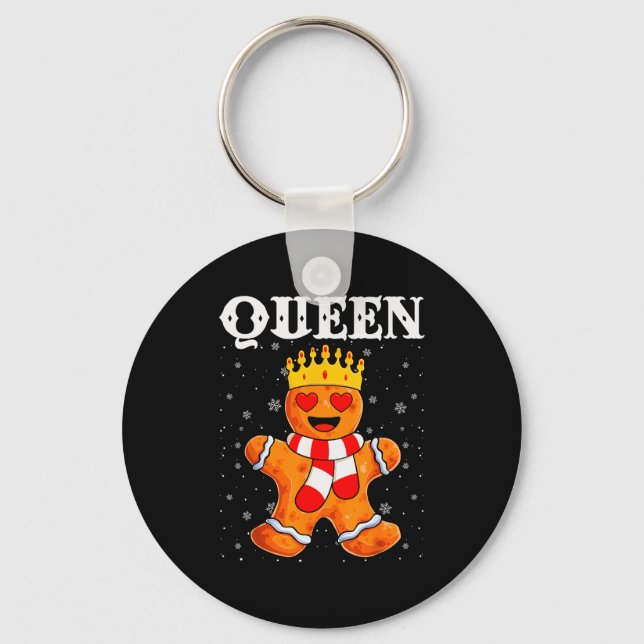 Llavero Queen Gingerbread Merry Christmas Matching Family  (Anverso)