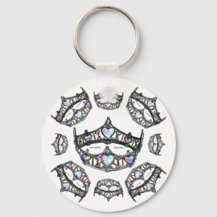 Llavero Queen Hearts Silver corona la cadena de teclas bla
