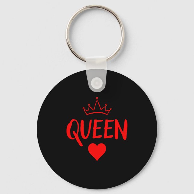 Llavero Queen Of Hearts Matching Couple Saint Valentines _ (Anverso)