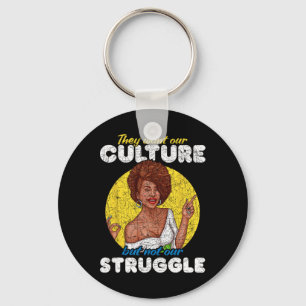 Llavero Queremos nuestra cultura, no nuestra lucha, histor