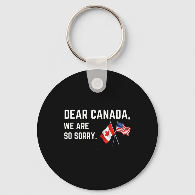 Llavero Querido Canadá, lo sentimos mucho, los estadounide (Anverso)