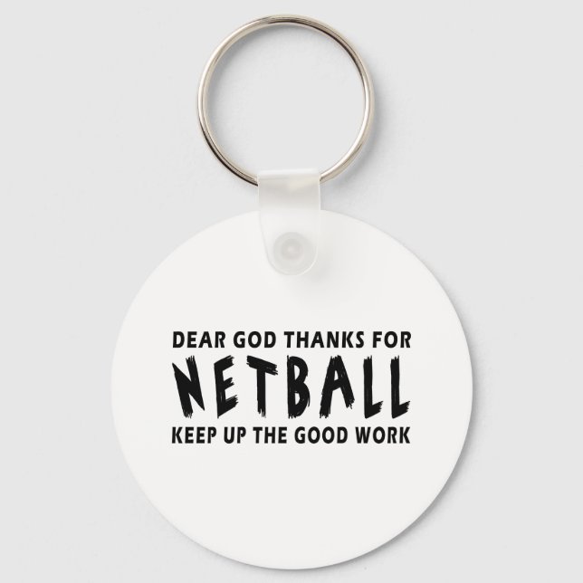 Llavero Querido Dios Gracias Por Netball (Anverso)