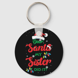 Llavero ¡Querido Papá Noel Lo Hizo! Familia navidad