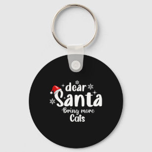 Llavero Querido Papá Noel trae más gatos Navidades gracios