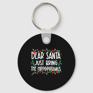 Llavero Querido Papá Noel Traiga A La Familia Hippopótamo 