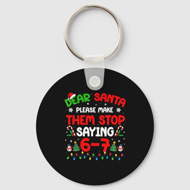 Llavero Querido Santa 67 Meme Divertido Navidad Seis Siete (Anverso)