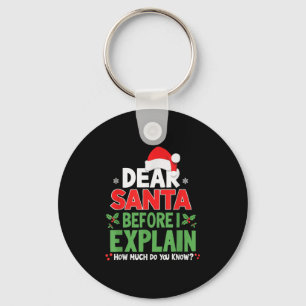 Llavero Querido Santa Antes de Explicar Cuánto Sabes X