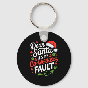 Llavero Querido Santa Es Culpa De Mis Compañeros De Trabaj
