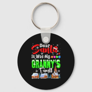Llavero Querido Santa Fue Culpa de mi Abuela Santa Travies