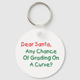 Llavero ¿Querido Santa Grado En Una Curva? Carta navideña 