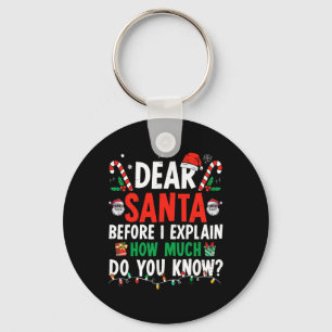 Llavero Querido Santa I puedo explicar a los Navidades div