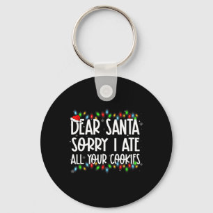 Llavero Querido Santa Lo siento me comí todas tus galletas