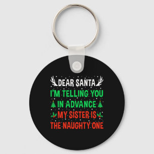 Llavero Querido Santa Mi Hermana Es La Traviesa Una Divert