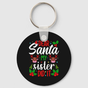 Llavero Querido Santa Mi Hermana Hizo Que Chicas A Los Niñ