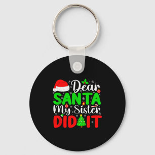 Llavero Querido Santa Mi Hermana Lo Hizo Divertido Navidad