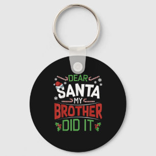 Llavero Querido Santa Mi Hermano Lo Hizo Divertido Navidad