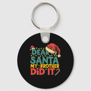 Llavero Querido Santa Mi Hermano Lo Hizo Divertido Navidad