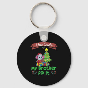 Llavero Querido Santa Mi Hermano Lo Hizo Hermanos Navidad
