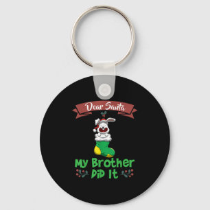 Llavero Querido Santa Mi Hermano Lo Hizo Hermanos Navidad