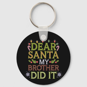Llavero Querido Santa, mi hermano lo hizo Navidades divert