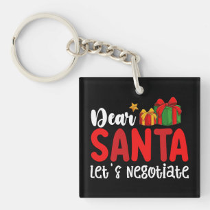 Llavero Querido Santa Negociemos las Vacaciones de Navidad