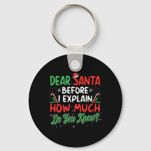 Llavero Querido Santa, puedo explicar a los Navidades dive