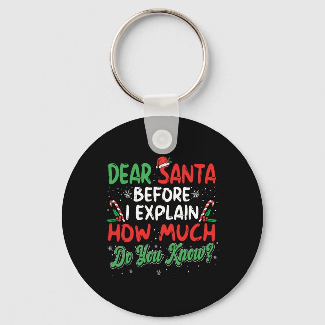 Llavero Querido Santa, puedo explicar a los Navidades dive (Anverso)