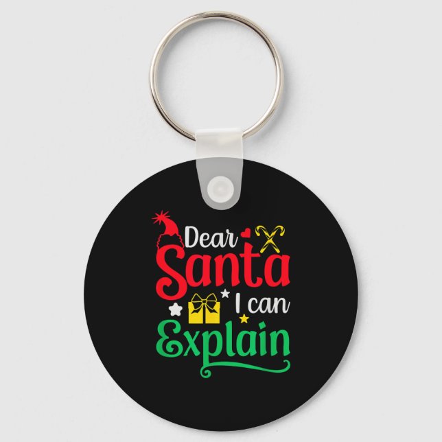 Llavero Querido Santa Puedo Explicar Divertida Navidad  (Anverso)