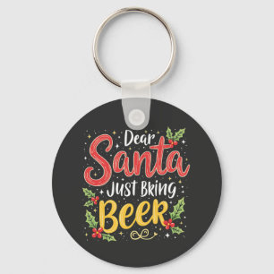 Llavero Querido Santa, Solo Trae Cerveza Santa Claus