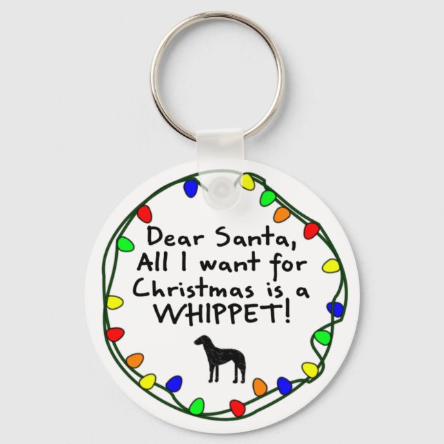 Llavero Querido Santa Whippet (Anverso)