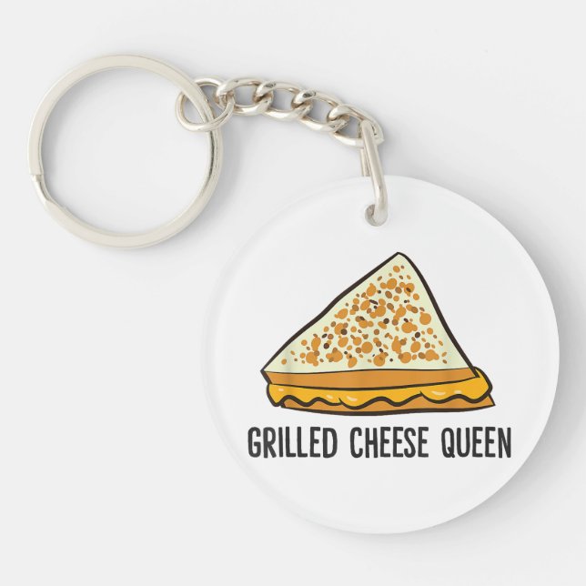 Llavero Queso a la parrilla Reina Funny Queso a la parrill (Frente)