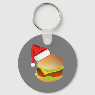 Llavero Quesos hamburguesas Hamburger Santa Hat Mateo Navi
