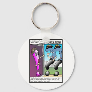 Llavero Question Police Funny Cartoon Gifts & Tees