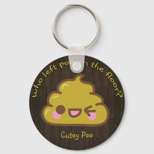 Llavero ¿Quién dejó "cutey" poo en el suelo?