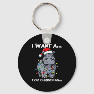 Llavero Quiero Hipopótamo Para Navidad Funny Xmas Animal N