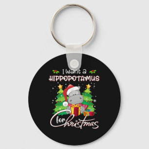 Llavero Quiero Hipopótamo Para Navidades Xmas Hippo Para