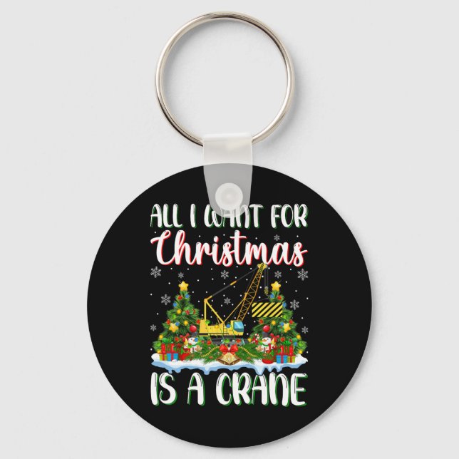 Llavero Quiero Que Los Navidades Sean Luces De Árbol Crane (Anverso)