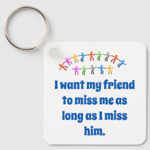 Llavero Quiero Que Mi Amigo Me Extrañe - Cita De Amistad