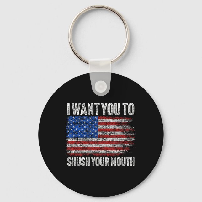 Llavero Quiero Que Te Aplastes La Boca _ No Mi Presidente (Anverso)