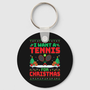 Llavero Quiero Tenis Para Navidades - Jugador De Tenis Feo