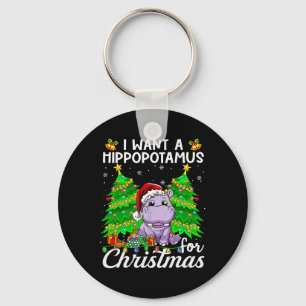 Llavero Quiero Un Hipopótamo Para Navidades Luces Santa H
