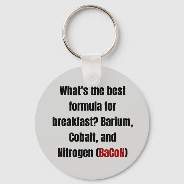 Llavero Química Bacon Pun (Anverso)