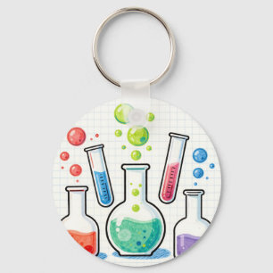 Llavero Química Colorida de Vidrio de Laboratorio