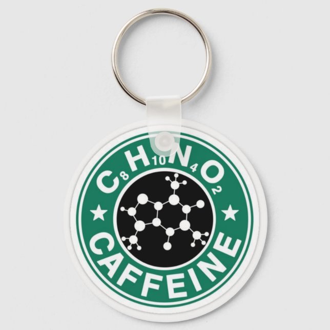 Llavero Química de la cafeína (Anverso)