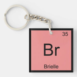Llavero Química del nombre Brielle Elemento Tabla periódic