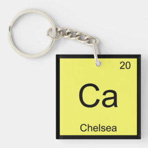 Llavero Química del nombre de Chelsea Elemento Tabla Perió
