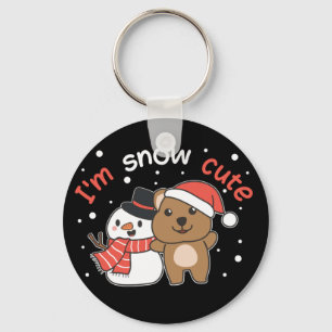 Llavero Quokka Soy Nieve Cute Snowman Nieve Keychain